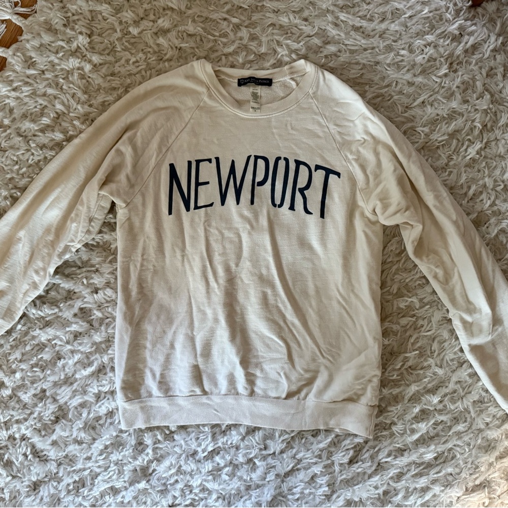 Kiel James Patrick Cream Newport Crewneck Sweater